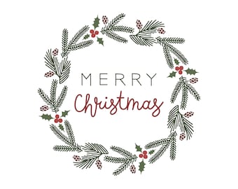 Christmas Wreath Clipart: Pine Cone SVG, PNG, EPS (Digital Download)