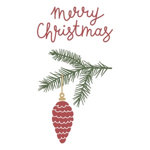 Merry Christmas Svg, Christmas Clipart, Fir Branch SVG, Christmas Baubles, Hand Lettered Svg, Png download, Cut File, Commercial Use
