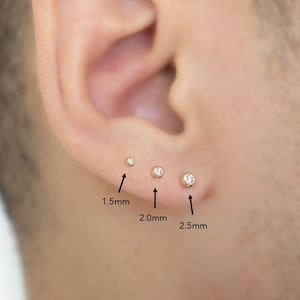 Flat round diamond earrings cheap