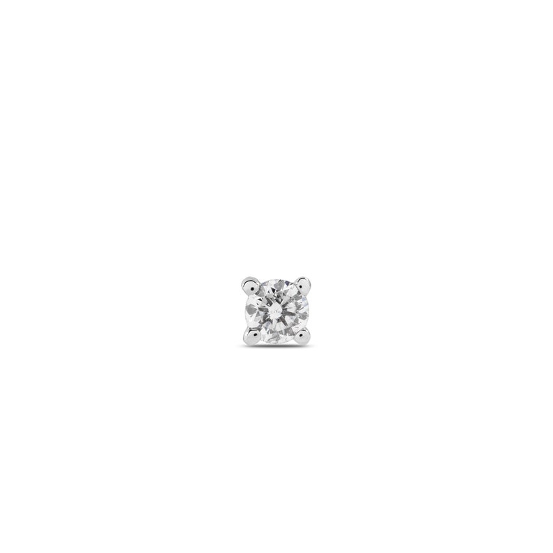 19 Gauge Solitaire Diamond Stud Earring, 14K Solid Gold Diamond Nap Earring, Diamond Stud Flat Back, 14K Gold Flat Back Stud 5mm 6.5mm 8mm image 3