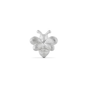 19 Gauge Solid Gold Honey Bee Stud Earring, 14K Solid Gold Bee Cartilage Stud, Gold Flat Back Stud, Gold Nap Earring - 5mm 6.5mm 8mm