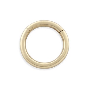 Real Gold Cartilage Clicker Hoop, 14K Solid Gold Small Hoop Earrings, Solid Gold Huggie Hoop Earring, Dainty Solid Gold Hoop, Mens Hoop