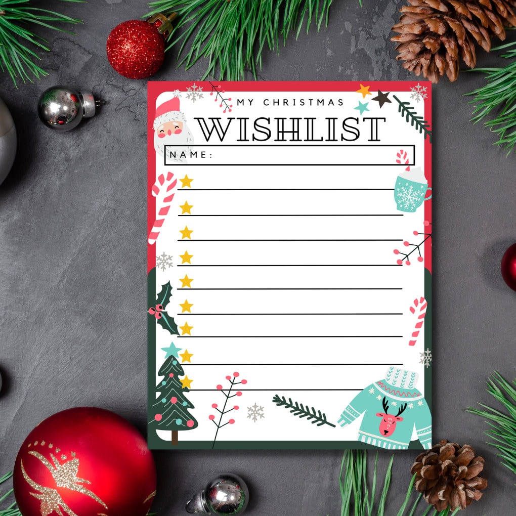 Printable Christmas List Christmas Wishlist Christmas Wishlist