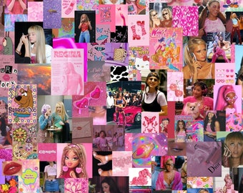 Boujee Pink Aesthetic Wall Collage Kit Y2K Photo Wall Trendy - Etsy