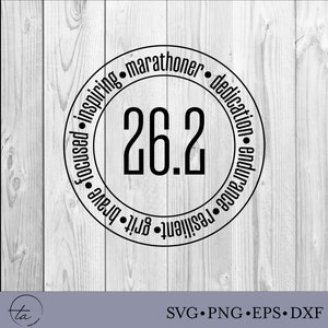 Marathon Circle Digital Bundle, Marathoner SVG, Marathon Shirt SVG, Runner SVG, Running Digital Cut File, 26.2 svg, Runner Characteristics