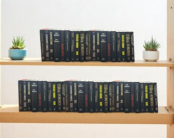 Set von 50 Premium-Hardcover-Büchern Studie in Schwarz