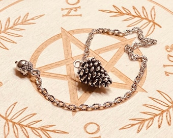 Small Silver Pinecone Pendulum