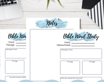 Printable Bible Word Study, Word Study Template