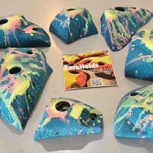 Granite Edges Bolt on rock climbing hold set, crimps, pinches, slopers, jugs, BarnHolds Bouldering