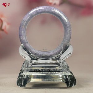 Purple Burmese Jadeite Bangle: Natural Lavender Jade, 62.1 mm