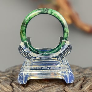 60 mm burmesischer Jadeit Natürlicher Jade Typ A Spinat Farbe Armreif