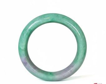 XL 61.8 mm アップルグリーン 100%天然グレードA 翡翠バングル