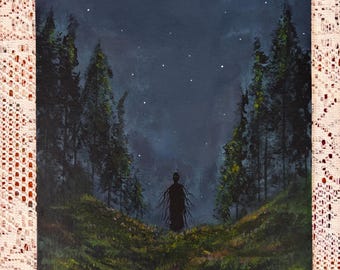 Nighttime landscape painting