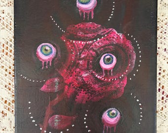 Abstract eye acrylic painting