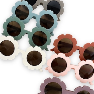 Kinder Kleinkind Baby Matte Blumen Sonnenbrillen | Kinderaugen tragen, gefrostetes Gänseblümchen, leicht, Geburtstagsgeschenk; Geschlechtsneutral; Sommer; Frühling
