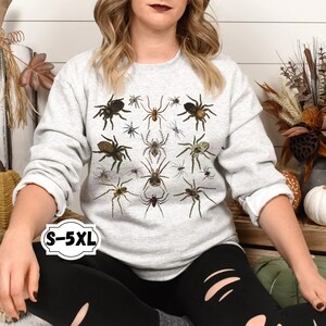 Creepy Cute Arachnid Spider Sweatshirt, Entomology Spider Sweater, Vintage Style Cottagecore Top, Spider Lover Gift,  Spider Crewneck S-3XL