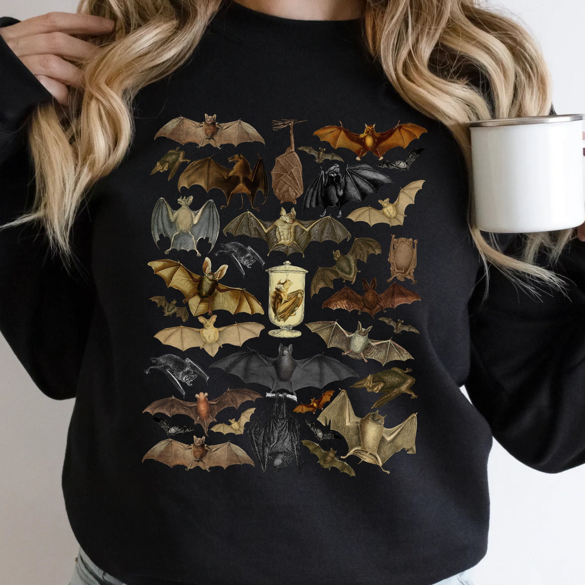 Vintage Cottagecore Bat Crewneck 