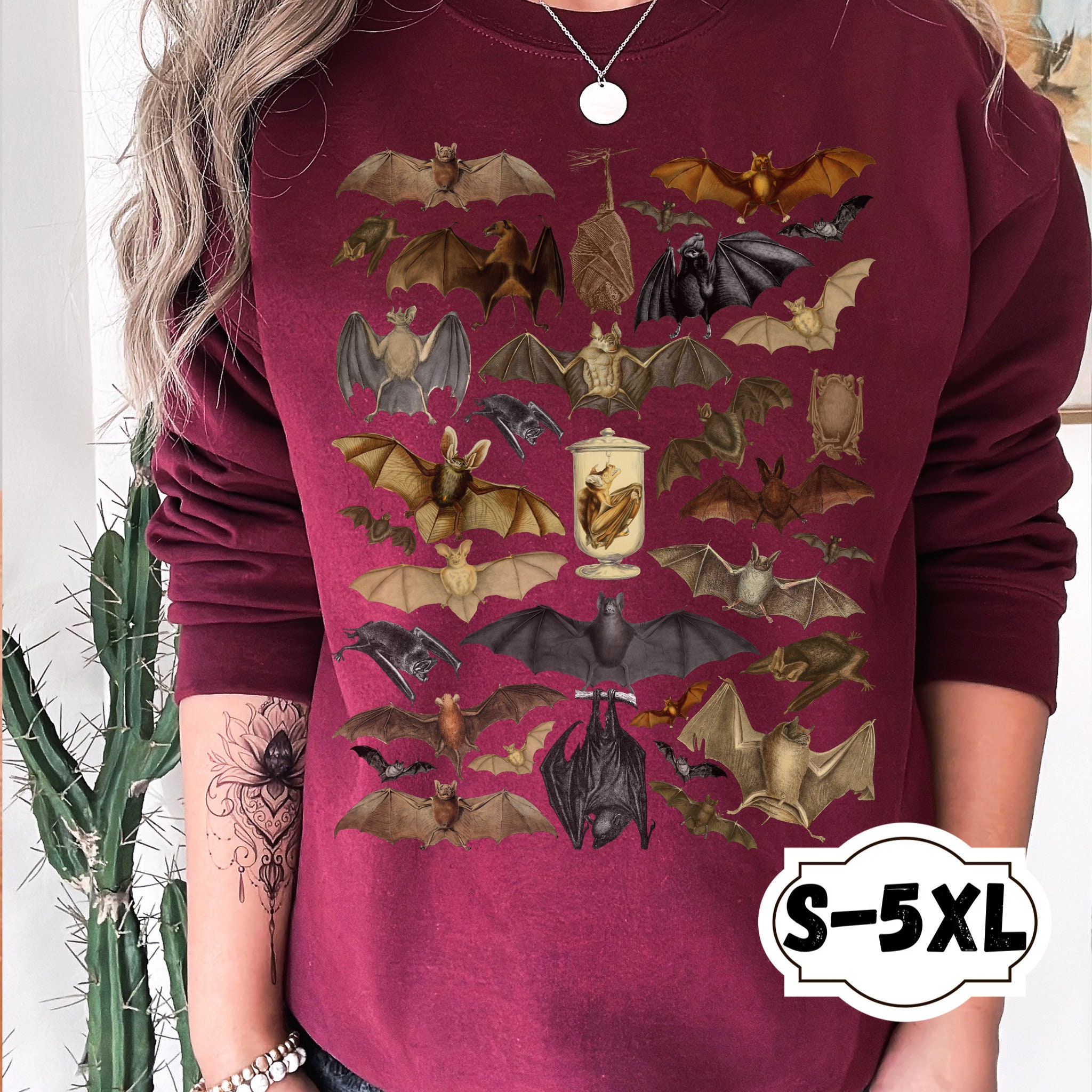 Vintage Cottagecore Bat Crewneck 