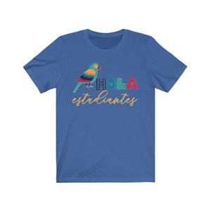 Hola Estudiantes Maestra Parrot Shirt, Maestra Bilingue Siempre Gift TShirt, Bilingual Spanish Teacher Shirt, Unisex Jersey Short Sleeve Tee