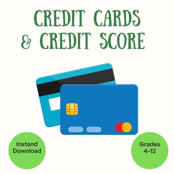 Credit Card Worksheets Etsy