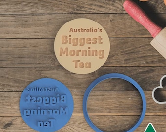 Australia's Biggest Morning Tea Cookie Cutter and Embosser Stamp