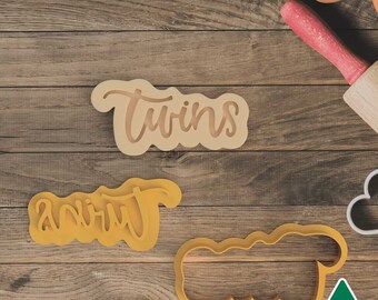Twins Cookie Cutter and Embosser Stamp
