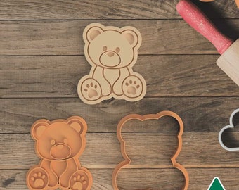 Teddy Bear Cookie Cutter and Embosser Stamp