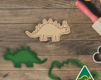 Party Stegosaurus Cookie Cutter and Embosser Stamp