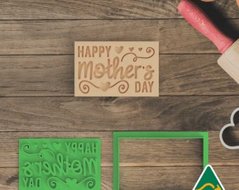 Happy Mother's Day Cookie Cutter and Embosser Stamp