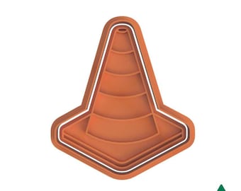 Traffic Cone Cookie Cutter and Embosser Stamp