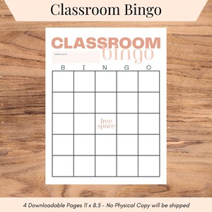 Classroom Bingo, Fun Classroom Games, Get To Know Your Classmate, Classmate Bingo, Classroom Activity, Icebreaker Games, Printable PDF