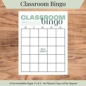Classroom Bingo, Fun Classroom Games, Get To Know Your Classmate, Classmate Bingo, Classroom Activity, Icebreaker Games, Printable PDF