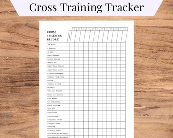 Cross Training Record Tracker, Fitness goals, Strength Training, Circuit Training, Muscular Endurance, Open Workout Training, Tracker, PDF