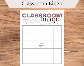 Classroom Bingo, Fun Classroom Games, Get To Know Your Classmate, Classmate Bingo, Classroom Activity, Icebreaker Games, Printable PDF