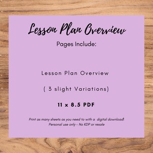 Lesson Plan Overview, Visual Monthly Planner, Lesson Planner Template ...