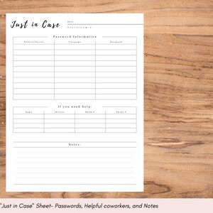 Substitute Teacher Report, Substitute Binder, Substitute Teacher Lesson Plan, Substitute Notes, Substitute Teacher Notes, Teacher forms -PDF image 6