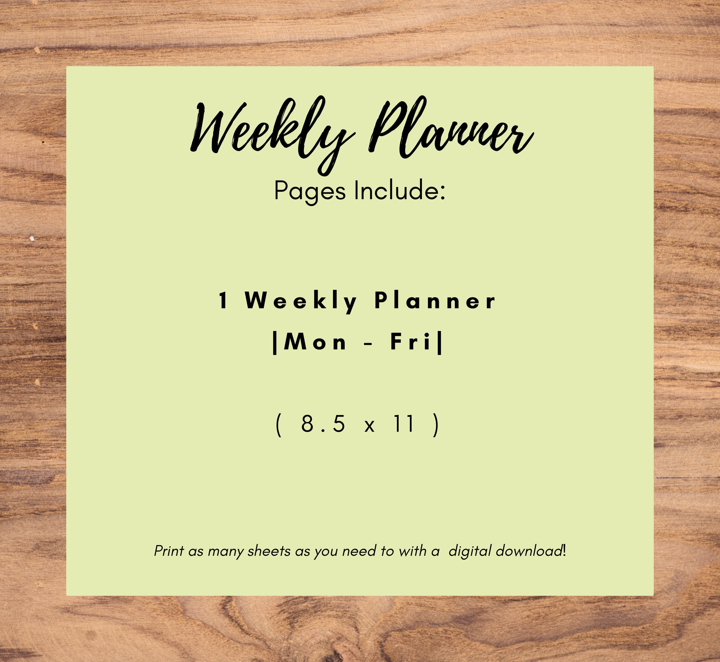 Week Blocks Monday Weekly Planner Monday- Friday, Time Blocking Sheet, Weekly Calendar ...