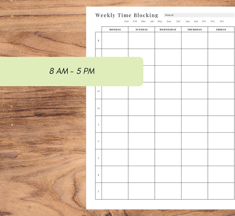 Weekly Time Blocking Worksheet, Printable Classroom Time Blocking, Time ...