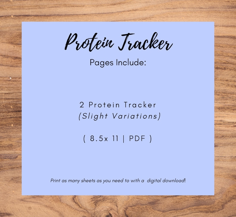 Protein Tracker, Health and Nutrition, - Etsy