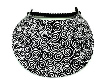 Black & White Patterns Foam Sun Visor