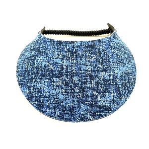 Denim and Tweed Print Foam Sun Visor