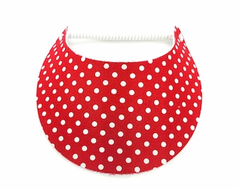 Visera solar de espuma con estampado de lunares