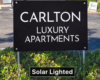 Custom Solar Lighted Logo  Sign, Outdoor Business Signage,  Store Front Marker