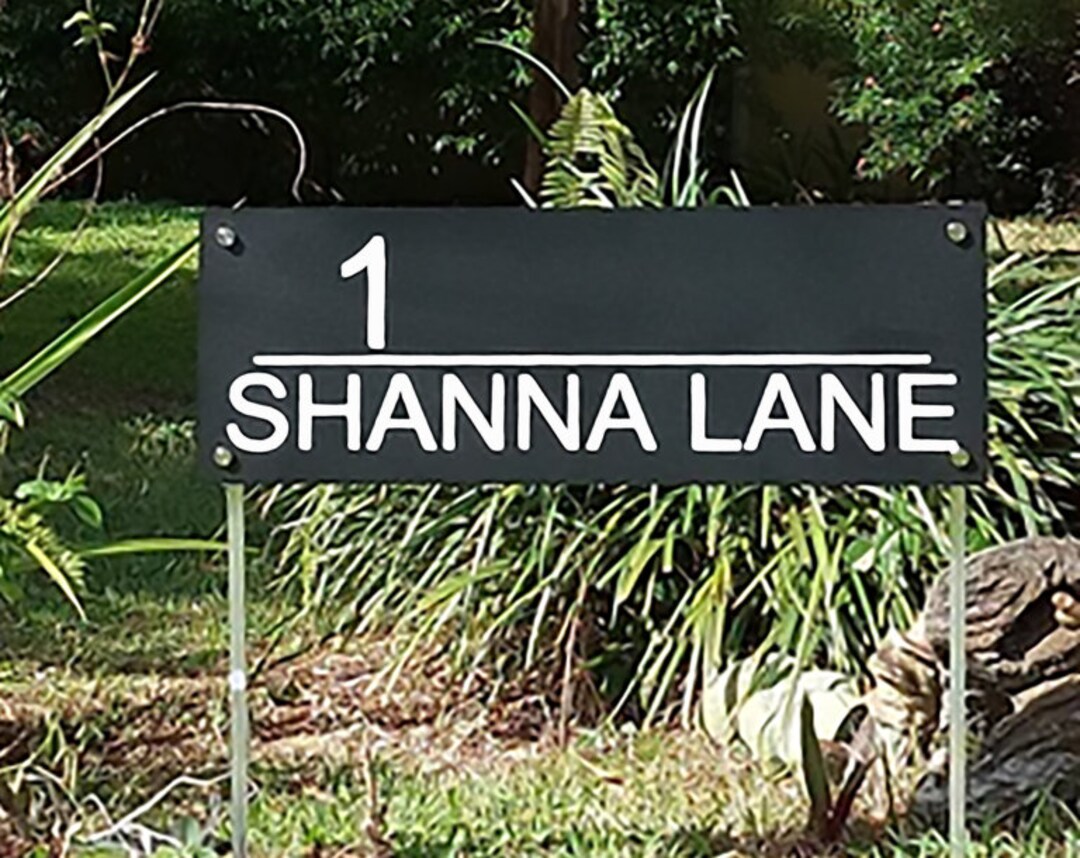 Solar Address Sign for Yard, Lighted Address Sign, Yard Address Sign