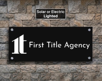 Lighted Commercial Signage - Custom Logo Sign - Outdoor Customizable Plaque