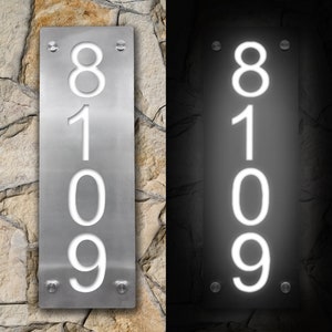 Solar Lighted House Numbers, Home Address , House Numbers, Address Numbers, Solar Address Sign, Lighted Address Sign, House Numbers Vertical