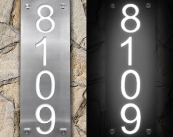 Solar Lighted House Numbers, Home Address , House Numbers, Address Numbers, Solar Address Sign, Lighted Address Sign, House Numbers Vertical