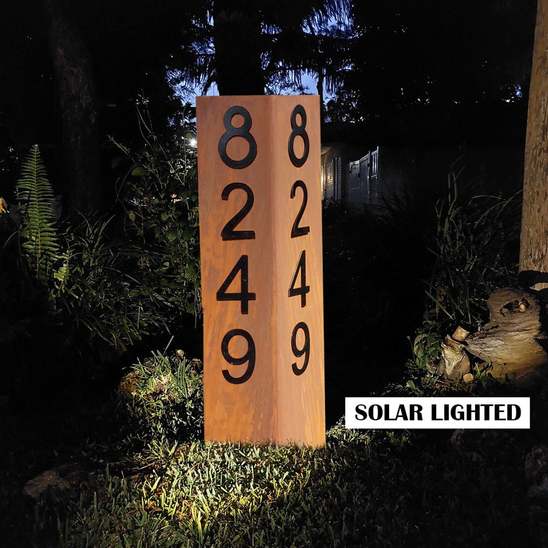 Double Sided Address Sign for Driveway Lawn Address Sign With Etsy