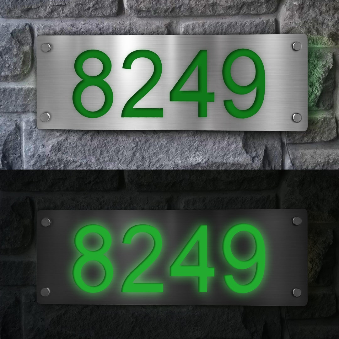 Illuminated House Numbers, Backlit Address Numbers, Lit House Numbers