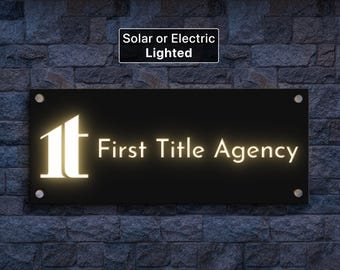 Lighted Business Logo Sign - Laser Cut Store Front Sign